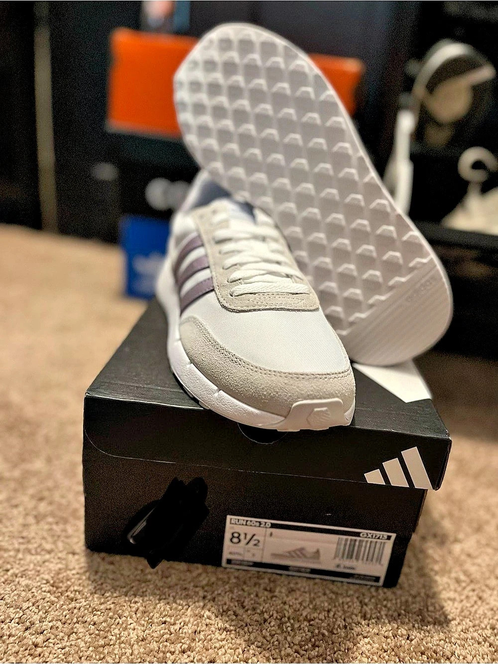 adidas Run 60s 2.0 Shoes White & Pink US 8.5